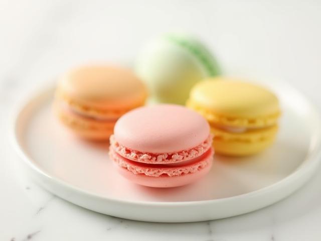 Macarons assortis aux fruits