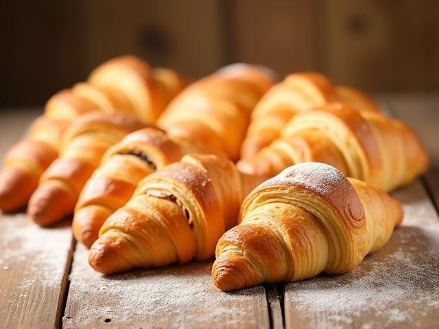 Croissants et pains au chocolat croustillants