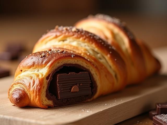 Pain au chocolat croustillant